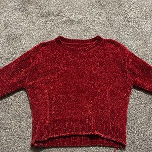 Red Chenille Sweater